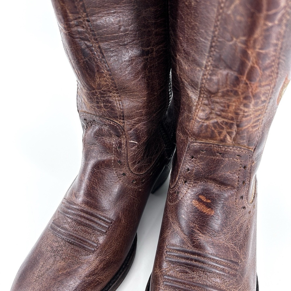 Cowgirl Festival Boots Womens 7.5 Tall Leather Embroidered Western Concert Rodeo - Picture 9 of 16